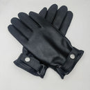 XL Black Premium Men's Genuine Sheepskin Leather Driving & Cycling Gloves