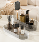 White Premium Self-Cleaning Hair Brush Set with Stand - Anti-Static Detangling & Scalp Massage Paddle Brush