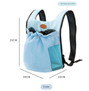 S Grey Hands-Free Pet Carrier Backpack for Small Dogs & Cats - Breathable Chest Pack for Outdoor Travel & Hiking