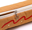 Light Coffee Brithday Dod Vibrant Color Block Pencil Case - Large Capacity Stationery Organizer for School & Office