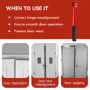 Heavy-Duty 4-in-1 Door Hinge Adjustment Tool - Wrench for Aligning & Lifting Sagging Doors