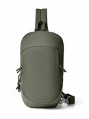 Army Green Minimalist Anti-Theft Sling Bag for Men & Women - Water-Resistant Crossbody Chest Pack, Fits 9.7-inch Tablet