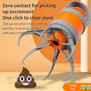 Orange and grey Hygienic Portable Dog Pooper Scooper with Integrated Bag Dispenser - Effortless Pet Waste Cleanup