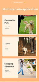 Orange and grey Hygienic Portable Dog Pooper Scooper with Integrated Bag Dispenser - Effortless Pet Waste Cleanup