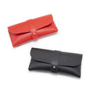 Black Chic & Sleek PU Leather Soft Eyeglass Case - Protective Pouch for Sunglasses & Reading Glasses