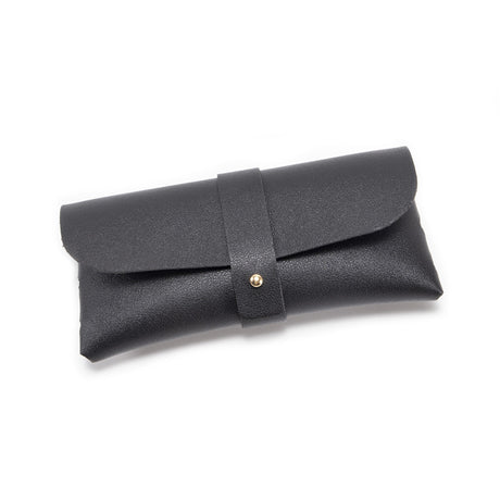 Red Chic & Sleek PU Leather Soft Eyeglass Case - Protective Pouch for Sunglasses & Reading Glasses