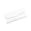 White Chic & Sleek PU Leather Soft Eyeglass Case - Protective Pouch for Sunglasses & Reading Glasses