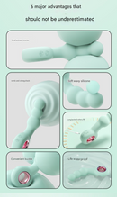 Black Handheld G-Spot & Prostate Massager with Beads- (USB Rechargeable)
