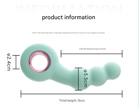 Purple Handheld G-Spot & Prostate Massager with Beads- (USB Rechargeable)