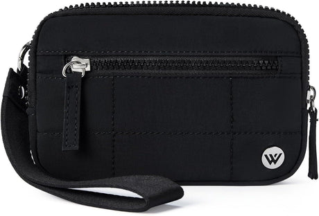 Black Elegant WESTBRONCO Quilted Phone Bag Wallet