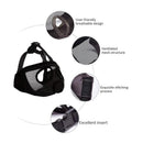 Black Adjustable Breathable Mesh Dog Muzzle for Short-Nosed Breeds(Size L)