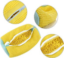 Yellow 2piece Durable Sneaker Wash Bag for Washing Machine - Anti-Deformation Shoe Protector with Chenille Fabric