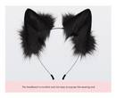 Reddish-brown Halloween Furry Fox Costume Set - Plush Mask, Ears Headband, Tail, and Paws for Cosplay