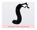 Dark grey Halloween Furry Fox Costume Set - Plush Mask, Ears Headband, Tail, and Paws for Cosplay
