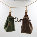 2-PCS Dark green Clip-On Canvas Dog Treat Pouch - Portable Drawstring Bag for Training & Walks