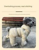 Red Warm Puffer Dog Coat - Waterproof Four-Legged Winter Jumpsuit for Small Dogs