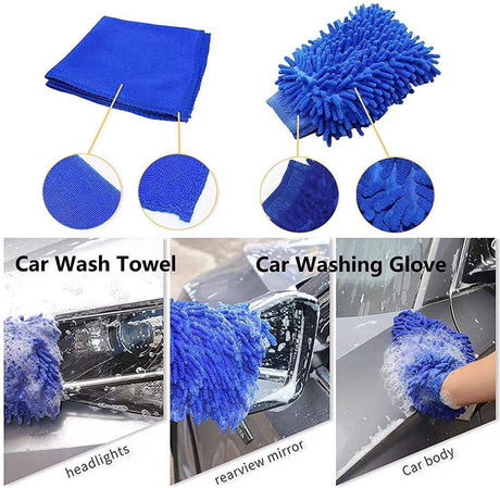 20-Piece set Ultimate Car Detailing Kit - Drill Brush & Polishing Pad Set for Car Interior, Wheels, and Exterior Cleaning