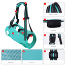 Green Pet Support Harness for Senior and Disabled Dogs - Adjustable Chest and Back Support Leash(Size L)