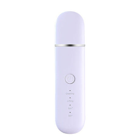 Purple Professional Ultrasonic Skin Scrubber - 4-in-1 Facial Spatula for Deep Cleaning, Blackhead Removal, and EMS Lifting