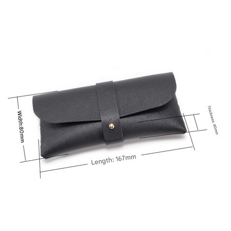 3-Piece brown Chic & Sleek PU Leather Soft Eyeglass Case - Protective Pouch for Sunglasses & Reading Glasses