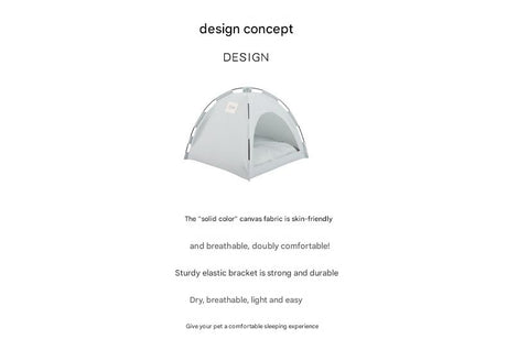 Green Premium Portable Pet Tent Bed with Cooling Mat - Breathable Foldable Outdoor Indoor Cat Dog House Shelter for Summer(Size: M)