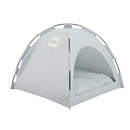 Grey Premium Portable Pet Tent Bed with Cooling Mat - Breathable Foldable Outdoor Indoor Cat Dog House Shelter for Summer(Size: L)