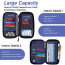 Black RFID Blocking Travel Wallet - Multi-functional Large Capacity Passport Holder & Card Organizer with Adjustable Strap for Men & Women