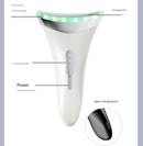 MJ-400 black Rechargeable EMS Facial & Neck Sculpting Device - 3-in-1 LED Light Therapy Massager(Seven Colors)