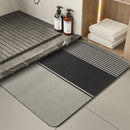 Quicksand and golden grey Modern Absorbent Diatomaceous Earth Bath Mat - Quick Dry, Non-Slip, Soft Bathroom Floor Mat