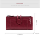 Dark brown Women's Stylish Long Wallet - Multi-Card Slot PU Leather Clutch with Phone Pocket & Coin Zipper
