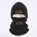 Black Outdoor Thermal Fleece Balaclava - Windproof Cycling Hat & Neck Warmer for Winter Sports - Thickened Cold Weather Face Mask Hood
