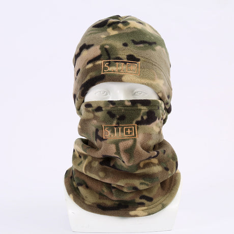 CP color Outdoor Thermal Fleece Balaclava - Windproof Cycling Hat & Neck Warmer for Winter Sports - Thickened Cold Weather Face Mask Hood
