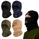 Military green Outdoor Thermal Fleece Balaclava - Windproof Cycling Hat & Neck Warmer for Winter Sports - Thickened Cold Weather Face Mask Hood