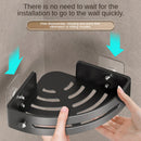Three layers of gun gray Premium No-Drill Corner Shower Caddy - Thickened ABS Bathroom Storage Shelf with Hooks, Quick Wall Mount Organiser