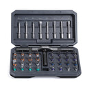 A 42-piece set Black Insulated Screwdriver Set - Multi-Bit Electrician's Tool Kit with Magnetic Tips & Quick-Change Handle