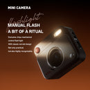 Black Retro Mini Digital Camera Keychain - 48MP Portable Pocket Camcorder with 1080p HD Video
