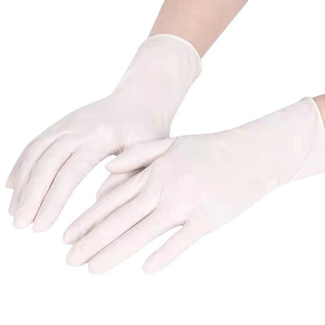 100 Pairs White Premium Disposable Nitrile Gloves - Powder-Free & Extra Durable for Multi-Purpose Use(M)