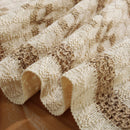 2-PCS Double bars Bohemian Woven Table Runner with Tassels - Rustic Farmhouse Decor for Dining & Coffee Tables