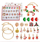 Golden 44-Piece Assorted Christmas Baubles Set with Elegant Designs in Wooden Gift Box - 3-6cm Decorative Ornaments for Tree, Home & Holiday Display
