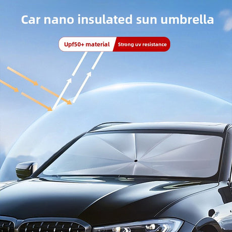 Snow Girl Foldable Car Windshield Sun Shade Umbrella - Ultimate UV & Heat Blocker for Interior Protection