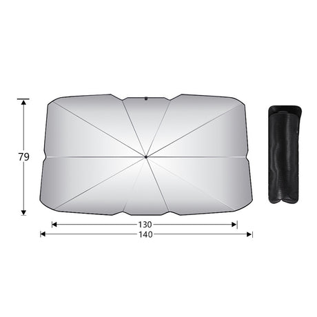 Large size Foldable Car Windshield Sun Shade Umbrella - Ultimate UV & Heat Blocker for Interior Protection