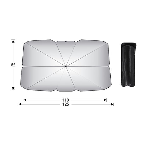 Small size Foldable Car Windshield Sun Shade Umbrella - Ultimate UV & Heat Blocker for Interior Protection
