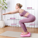 Dual-Side Textured Fitness Balance Board - Core Strengthener with Anti-Slip Massage Surface(pink)
