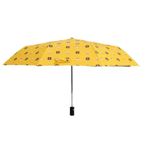 Auto Open/Close 8-Rib Sun & Rain Umbrella - 98cm UV Protection Canopy(white)