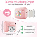 Kids Multi-Functional Camera Toy - Instant B&W Printing & Creative Stickers(yellow)