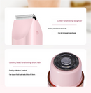Dual-Head Electric Hair Trimmer - IPX7 Waterproof Body Groomer with Type-C Charging(pink)