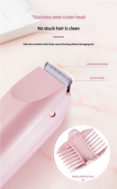 Dual-Head Electric Hair Trimmer - IPX7 Waterproof Body Groomer with Type-C Charging(purple)