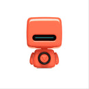 Mini Robot Style Bluetooth Speaker - Portable, 8-9 Hr Playtime, Built-in Mic & Lanyard(Silver Gray)