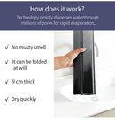 Collapsible Diatom Mud Bath Mat - Quick Dry, Non-Slip, Odor-Free Absorbent Pad(dark grey)