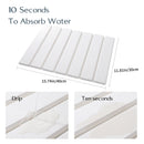 Folding Diatomaceous Earth Countertop Drain Mat - Quick Dry, Non-Slip & Easy Clean Absorbent Pad(white)